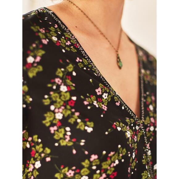 April Cornell Merriment Dress Black Floral Size XXL NWT - Picture 6 of 10